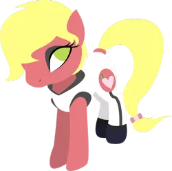 Size: 1024x1014 | Tagged: safe, artist:matteglaze, derpibooru import, oc, oc:cherry bomb, unofficial characters only, pony, clothes, commission, eyeshadow, female, makeup, mare, simple background, solo, transparent background