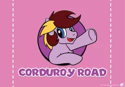 Size: 2571x1800 | Tagged: artist:stec-corduroyroad, bust, circle, cordy, crossover, derpibooru import, font, graphic design, happy, icon, looking at you, oc, oc:corduroy road, open mouth, portrait, purple, safe, smiling, solo, super mario bros., underhoof, unofficial characters only, waving