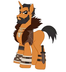 Size: 1781x1936 | Tagged: safe, artist:edcom02, artist:jmkplover, derpibooru import, ponified, pony, unicorn, kraven the hunter, simple background, solo, spider-man, transparent background