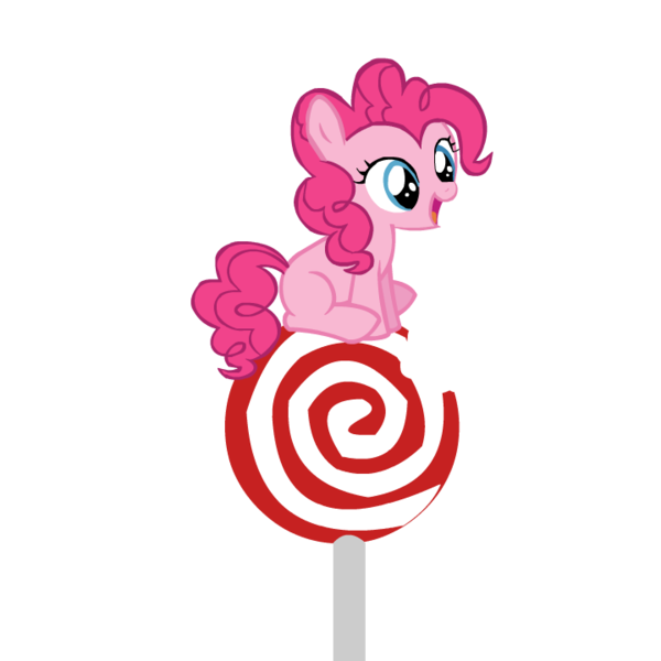 Size: 720x720 | Tagged: safe, artist:php30, derpibooru import, pinkie pie, earth pony, pony, candy, cute, female, food, lollipop, mare, simple background, solo, tiny ponies, transparent background, vector