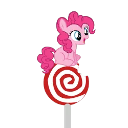 Size: 720x720 | Tagged: safe, artist:php30, derpibooru import, pinkie pie, earth pony, pony, candy, cute, female, food, lollipop, mare, simple background, solo, tiny ponies, transparent background, vector