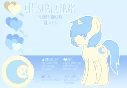 Size: 2123x1473 | Tagged: safe, artist:blissprism, derpibooru import, oc, oc:celestial charm, unofficial characters only, pony, unicorn, femboy, male, reference sheet, solo