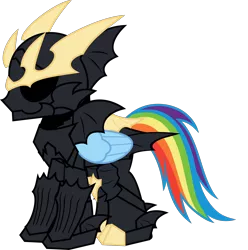 Size: 2000x2013 | Tagged: armor, artist:dalekolt, bravely default, derpibooru import, rainbow dash, safe, simple background, solo, transparent background