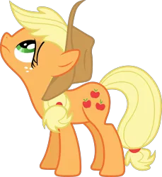 Size: 6400x7002 | Tagged: safe, artist:reginault, derpibooru import, applejack, earth pony, pony, a friend in deed, .svg available, absurd resolution, looking up, simple background, solo, transparent background, vector