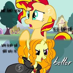 Size: 236x236 | Tagged: artist needed, source needed, useless source url, safe, derpibooru import, adagio dazzle, sunset shimmer, ponified, pony, equestria girls, magic duel, equestria girls ponified, needs more jpeg, picture for breezies, text