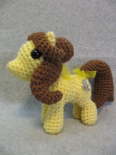 Size: 1024x1365 | Tagged: amigurumi, artist:nerdyknitterdesigns, beauty and the beast, belle, derpibooru import, disney, irl, photo, plushie, ponified, safe, solo