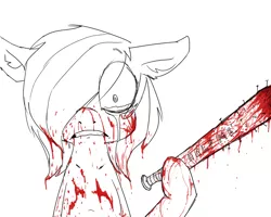 Size: 1024x819 | Tagged: artist:yashathebasher, blood, crying, derpibooru import, grimdark, oc, oc:yashathebasher, solo, stick, unofficial characters only