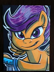 Size: 2448x3264 | Tagged: artist:joshuadraws, derpibooru import, safe, scootaloo, solo, traditional art