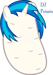 Size: 1200x1698 | Tagged: derpibooru import, food, implied vinyl scratch, meme, potato, safe, simple background, solo, transparent background, vector, vinyl starch, wat