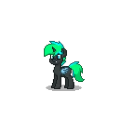 Size: 400x400 | Tagged: safe, derpibooru import, oc, oc:cobalt nightshade, unofficial characters only, changeling, pony town, changeling oc, green changeling, simple background, solo, transparent background