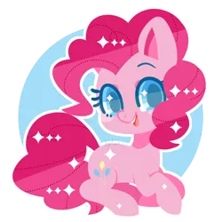 Size: 864x864 | Tagged: safe, artist:snow angel, derpibooru import, pinkie pie, pony, abstract background, colored pupils, cute, diapinkes, eye sparkles, looking at you, solo, wingding eyes