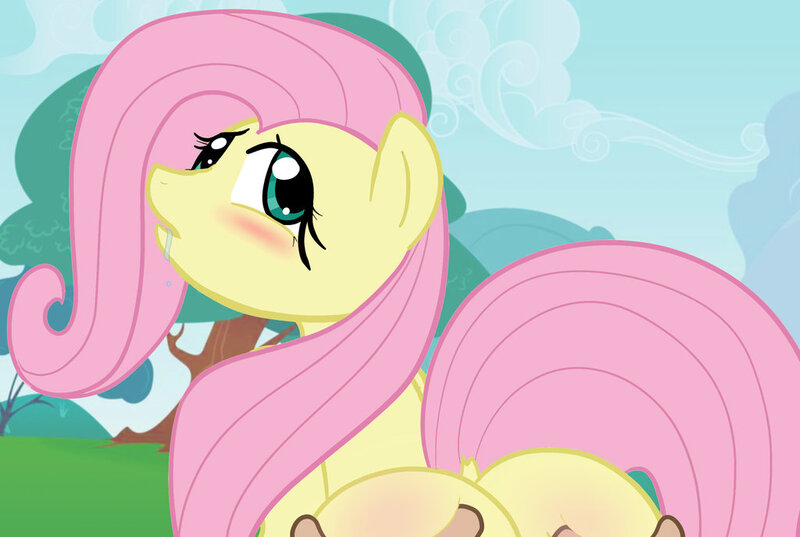 Size: 1024x687 | Tagged: artist:mysweetstomach, butt grab, derpibooru import, dock, drool, flutterbutt, fluttershy, grope, hand on butt, plot, questionable