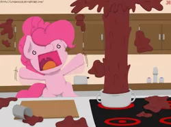 Size: 1856x1381 | Tagged: artist:ljdamz1119, cooking, derpibooru import, fail, messy, pinkie pie, safe, screaming, solo