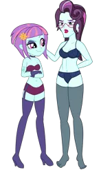 Size: 895x1525 | Tagged: suggestive, derpibooru import, edit, edited screencap, screencap, principal abacus cinch, sunny flare, equestria girls, friendship games, belly button, boyshorts, breast edit, breasts, busty principal abacus cinch, busty sunny flare, choker, cleavage, clothes, cougar, crack shipping, eyes on the prize, female, females only, lesbian, lingerie, mature, midriff, panties, principal abacus bitch, shipping, simple background, size difference, sunnycinch, transparent background, underwear, underwear edit