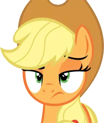 Size: 10339x12137 | Tagged: safe, artist:cyanlightning, derpibooru import, applejack, earth pony, pony, the mane attraction, .svg available, absurd resolution, hat, simple background, solo, transparent background, unamused, vector