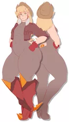 Size: 720x1280 | Tagged: applebucking thighs, applejack, artist:sundown, bodysuit, clothes, crossover, derpibooru import, edit, editor:alexlayer, extra thicc, gemsona, human, humanized, iphone wallpaper, jacket, light skin, phone wallpaper, safe, solo, steven universe, wallpaper, wallpaper edit, wide hips