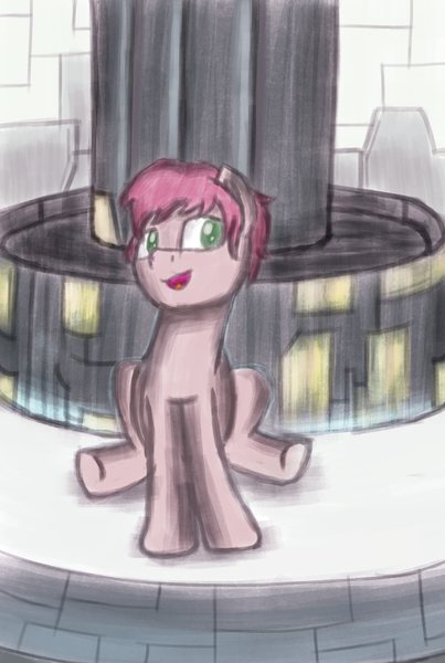 Size: 2000x2975 | Tagged: safe, artist:ivacatherianoid, derpibooru import, earth pony, my little pony tales, aelita schaeffer, bedroom eyes, code lyoko, crossover, g1, g3, g3 to g4, generation leap, solo