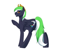 Size: 1364x1202 | Tagged: safe, artist:risterdus, derpibooru import, oc, oc:moonlit ace, unofficial characters only, pegasus, pony, 2017 community collab, derpibooru community collaboration, hat, simple background, solo, transparent background