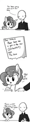 Size: 1080x4320 | Tagged: safe, artist:tjpones, derpibooru import, oc, oc:brownie bun, oc:richard, unofficial characters only, human, horse wife, comic, food, monochrome, peanut butter, pun, simple background, white background