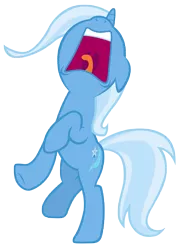 Size: 7000x9700 | Tagged: safe, artist:tardifice, derpibooru import, trixie, pony, unicorn, to where and back again, absurd resolution, female, freakout, frightened, hoofy-kicks, mare, nose in the air, panic, photoshop, scared, screaming, simple background, solo, transparent background, vector