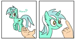 Size: 651x343 | Tagged: artist:rainysunshine, derpibooru import, hand, human, humie, lyra heartstrings, plot, safe, smiling, that pony sure does love hands