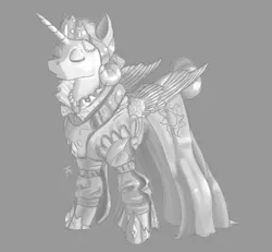 Size: 1171x1080 | Tagged: artist:mongol, black and white, clothes, derpibooru import, dress, grayscale, monochrome, princess celestia, safe, solo