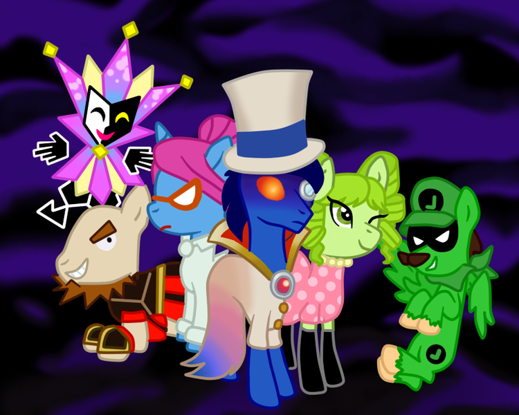 Blumiere Count Bleck Derpibooru Import Dimentio Mimi Mr L Nastasia O Chunks Ponified Safe Super Mario Bros Super Paper Mario Twibooru