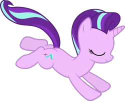 Size: 6000x4846 | Tagged: safe, artist:slb94, derpibooru import, starlight glimmer, pony, unicorn, absurd resolution, cute, eyes closed, falling, female, glimmerbetes, mare, simple background, smiling, solo, transparent background, vector