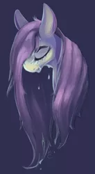 Size: 1046x1907 | Tagged: artist:marshmellowcannibal, bust, crying, derpibooru import, eyes closed, fluttershy, portrait, sad, safe, simple background, solo