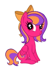 Size: 3024x4032 | Tagged: safe, artist:darkest-lunar-flower, derpibooru import, oc, oc:apricot sparkles, unofficial characters only, pegasus, pony, 2017 community collab, derpibooru community collaboration, bow, simple background, sitting, solo, transparent background