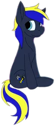 Size: 339x779 | Tagged: safe, artist:cardigan-poni, derpibooru import, edit, oc, oc:dusk shine, unofficial characters only, earth pony, pony, looking back, male, simple background, sitting, smiling, solo, stallion, transparent background