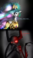 Size: 1600x2800 | Tagged: angry, armor, artist:lucitfandmlp, beelzebub, comic, derpibooru import, princess celestia, safe