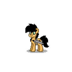 Size: 400x400 | Tagged: safe, derpibooru import, applejack, pony town, charles manson, mansonjack, simple background, solo, transparent background