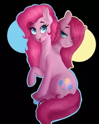 Size: 478x595 | Tagged: artist:awkwardkings, awkward, derpibooru import, instagram, multiple heads, pinkamena diane pie, pinkie pie, safe, two heads