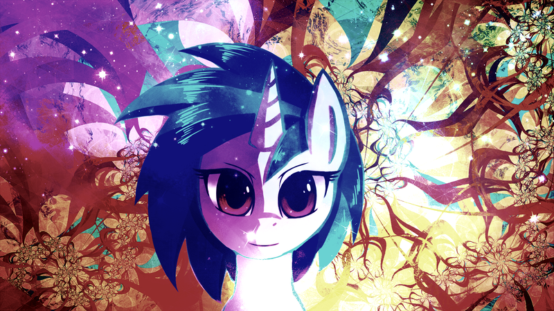 Size: 1920x1080 | Tagged: artist:coma392, artist:snapshopvisuals, derpibooru import, edit, looking at you, psychedelic, safe, solo, vinyl scratch, wallpaper