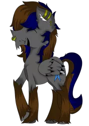 Size: 2480x3507 | Tagged: safe, artist:hoofyarts, derpibooru import, oc, oc:hoofstring, unofficial characters only, pegasus, pony, 2017 community collab, derpibooru community collaboration, edgy, fluffy, male, nose piercing, nose ring, piercing, simple background, solo, stallion, transparent background