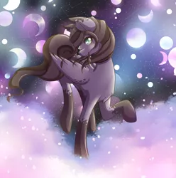 Size: 3984x4016 | Tagged: safe, artist:death-reaper-mao, derpibooru import, oc, oc:satellite, unofficial characters only, pegasus, pony, constellation, moon, night, night sky, raised hoof, solo