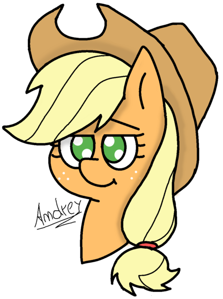 Size: 937x1258 | Tagged: safe, artist:stargamer8, derpibooru import, applejack, cowboy hat, freckles, hat, simple background, solo, transparent background