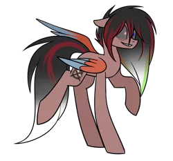 Size: 1024x954 | Tagged: safe, artist:despotshy, derpibooru import, oc, unofficial characters only, pegasus, pony, black sclera, heterochromia, simple background, solo, transparent background