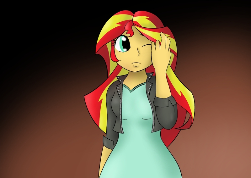 Size: 1052x744 | Tagged: safe, artist:garammasara, derpibooru import, sunset shimmer, equestria girls, solo