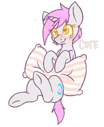 Size: 1801x2195 | Tagged: safe, artist:ruef, derpibooru import, oc, unofficial characters only, pony, unicorn, cute, female, heart eyes, mare, pillow, simple background, solo, transparent background, wingding eyes