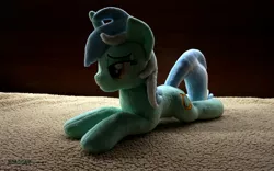 Size: 2048x1281 | Tagged: artist:egalgay, derpibooru import, handmade, irl, lying lyra, lyra heartstrings, photo, plushie, safe, solo, toy