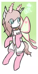 Size: 1000x1921 | Tagged: safe, artist:otpl, derpibooru import, oc, oc:sleepy dust, unofficial characters only, monster pony, moth, mothpony, original species, heart eyes, monster mare, solo, wingding eyes