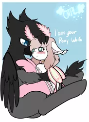 Size: 760x1036 | Tagged: safe, artist:otpl, derpibooru import, oc, oc:raven tail, oc:sleepy dust, unofficial characters only, gryphon, monster pony, moth, mothpony, original species, monster mare, shipping