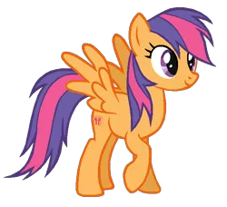 Size: 649x593 | Tagged: artist:colossalstinker, cute, cutealoo, derpibooru import, g3, g3betes, g3 to g4, generation leap, rainbow dash, recolor, safe, scootaloo, simple background, solo, transparent background