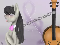 Size: 1600x1200 | Tagged: artist:jlkatlass, asphyxiation, cello, chains, choking, crying, derpibooru import, female, grimdark, imminent death, musical instrument, octavia melody, solo, tears of pain