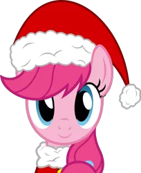 Size: 6979x8544 | Tagged: absurd resolution, applejack, artist:pink1ejack, derpibooru import, fusion, hat, looking at you, part of a set, pinkie pie, safe, santa hat, simple background, solo, transparent background