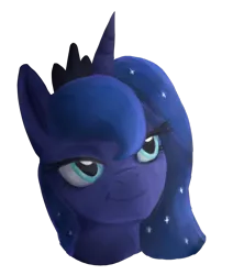 Size: 1024x1155 | Tagged: safe, artist:foxhat94, derpibooru import, princess luna, bust, portrait, simple background, solo, transparent background