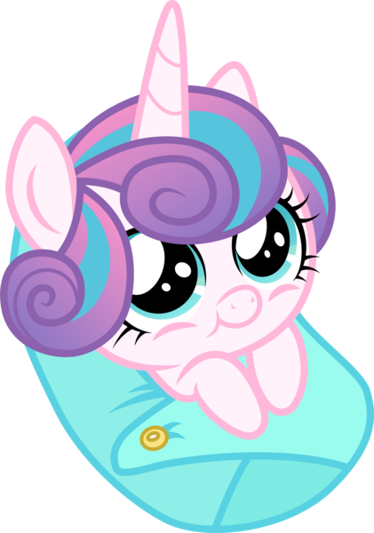 Size: 3001x4274 | Tagged: absurd resolution, artist:cloudyglow, baby blanket, cuddly, cute, cuteness overload, cutest pony alive, cutest pony ever, derpibooru import, flurrybetes, hnnng, looking at you, princess flurry heart, safe, safety pin, simple background, smiling, snug, solo, swaddling, :t, the times they are a changeling, transparent background, vector, weapons-grade cute