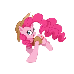 Size: 1200x1200 | Tagged: artist:l8lhh8086, clothes, country pie, derpibooru import, hat, magical mystery cure, pinkie pie, safe, shirt, simple background, solo, swapped cutie marks, transparent background, vest